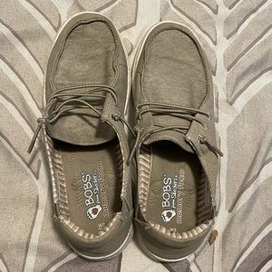 Sketchers bob slip ons tan